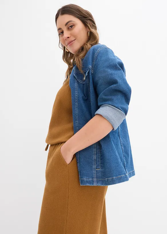 Gestructureerde broek van puur katoen, bonprix