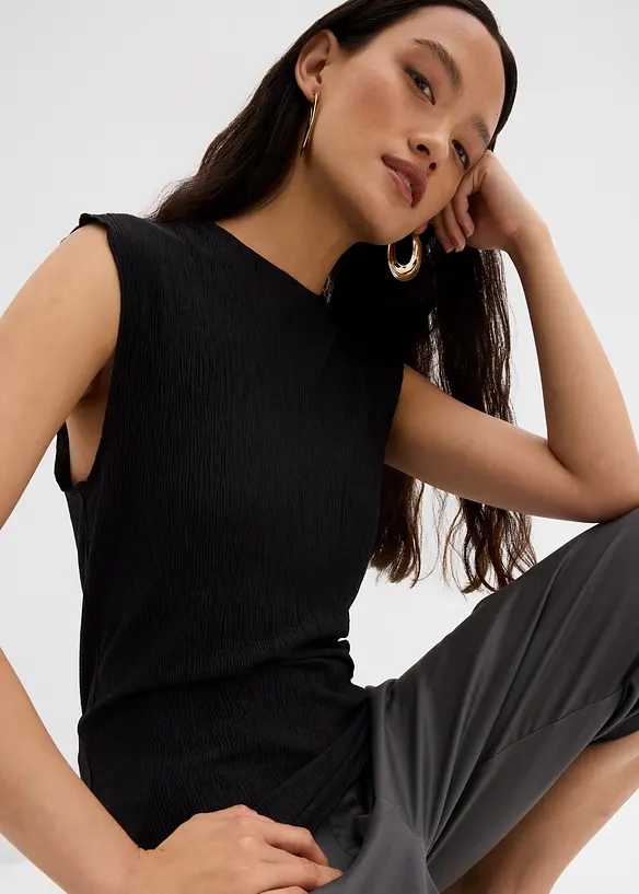 Top van gestructureerde crinkle, bonprix