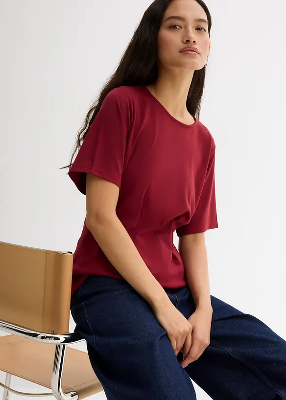 Getailleerd shirt in comfortabele Punto di Roma, bonprix