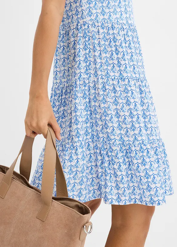 Jurk met spaghettibandjes van soepele viscose, bonprix