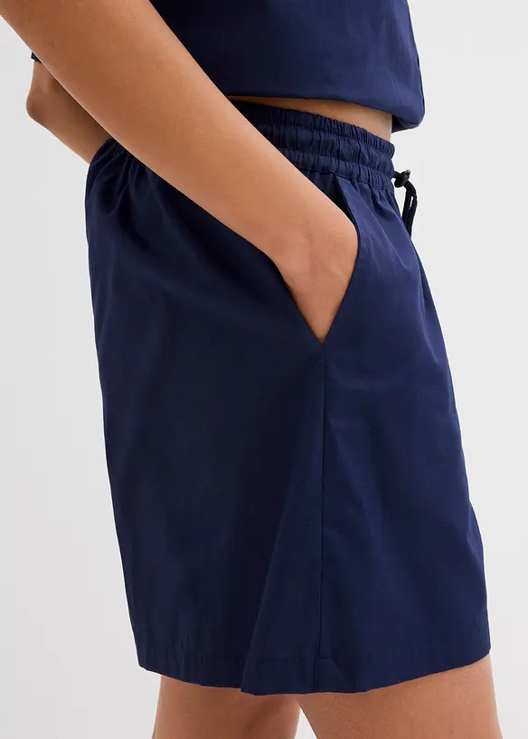 Slip-on shorts van puur katoen, bonprix
