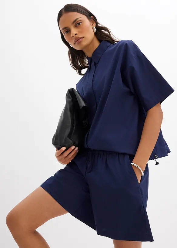 Slip-on shorts van puur katoen, bonprix