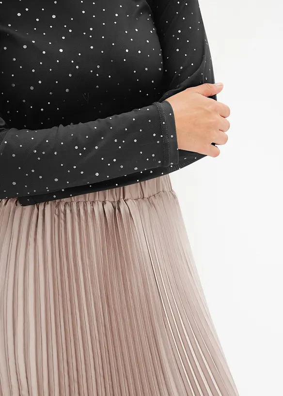 Longsleeve van glazend mesh, bonprix