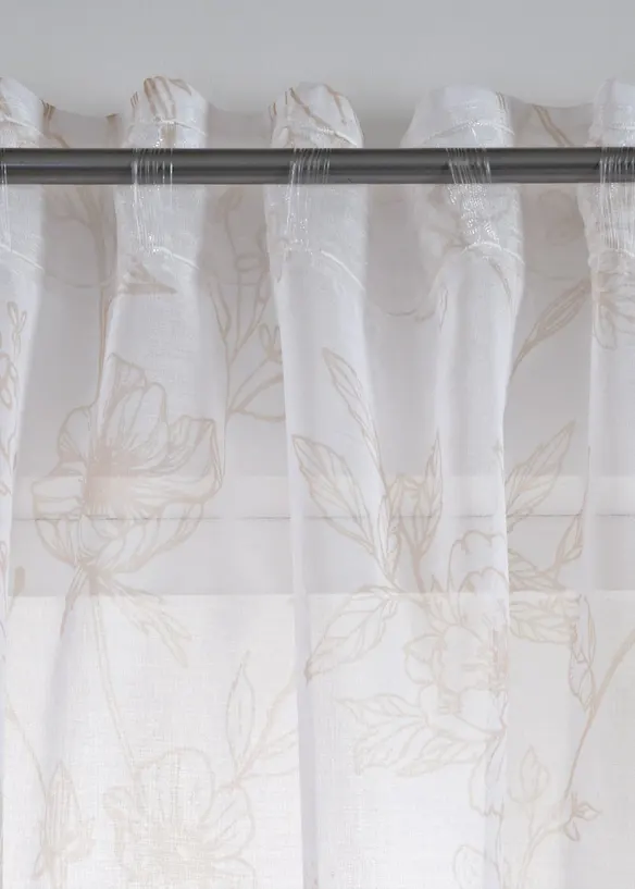 Transparant gordijn met gerecycled polyester (1 stuk), bonprix