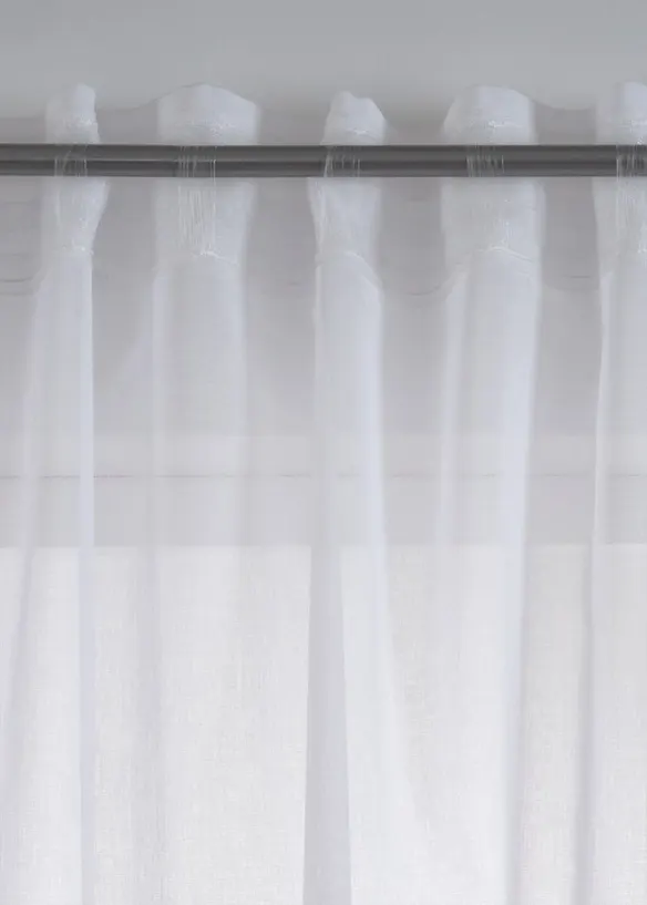 Transparant gordijn met gerecycled polyester (1 stuk), bonprix
