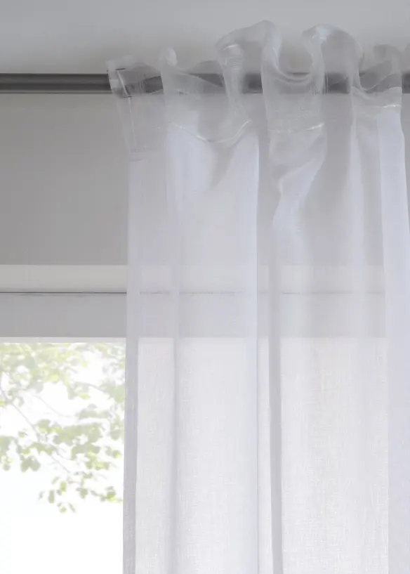 Transparant gordijn met gerecycled polyester (1 stuk), bonprix