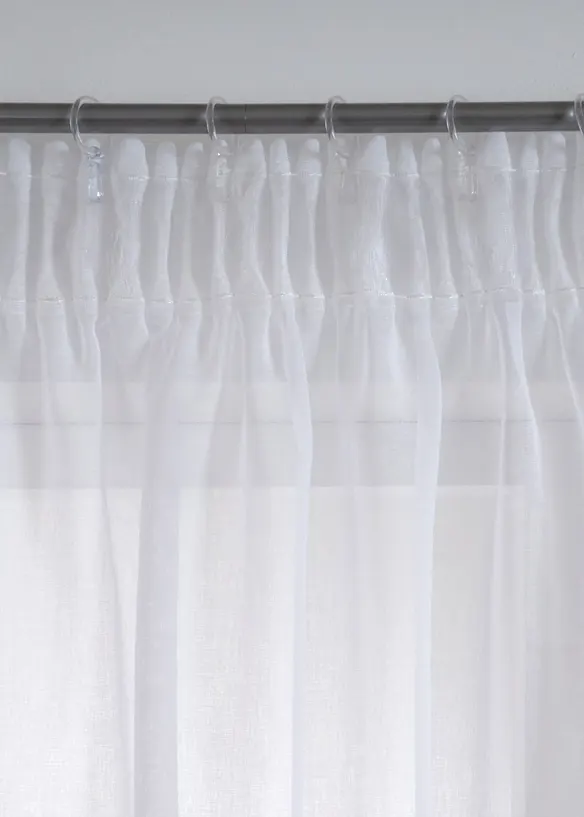 Transparant gordijn met gerecycled polyester (1 stuk), bonprix