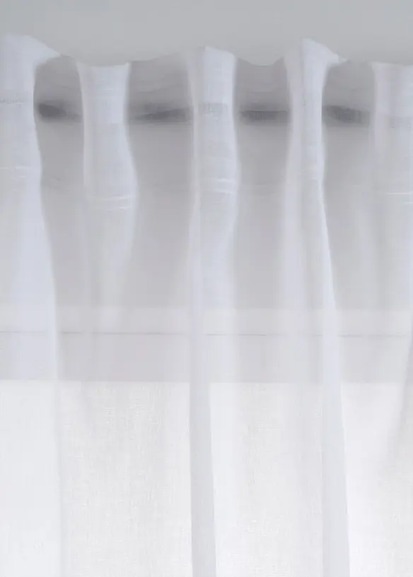Transparant gordijn met gerecycled polyester (1 stuk), bonprix
