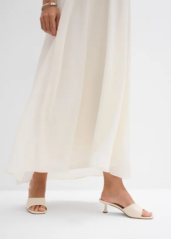Zwangerschaps trouwjurk met kant, satijn en georgette, bonprix