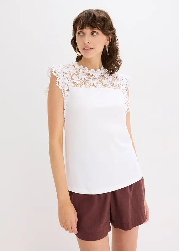 Shirt met kant, bonprix