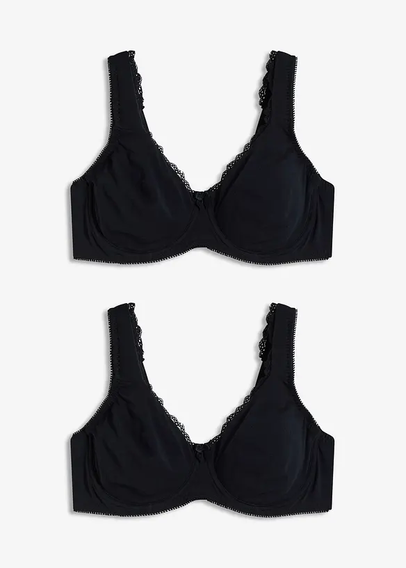 Minimizer T-shirt  bh met beugels van biologisch katoen (set van 2), bonprix
