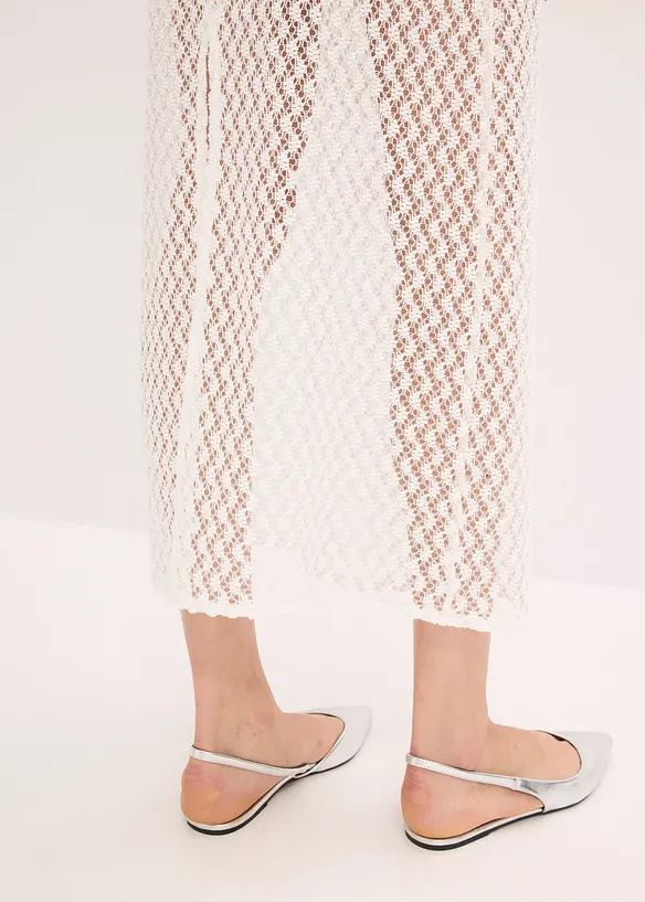 Off shoulder jurk met kant, bonprix