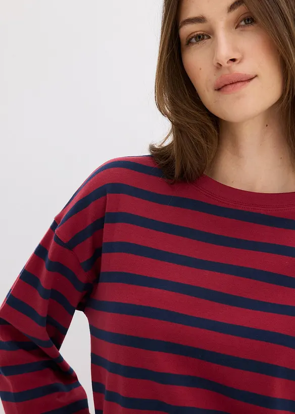 Gestreept shirt van puur biologisch katoen, bonprix