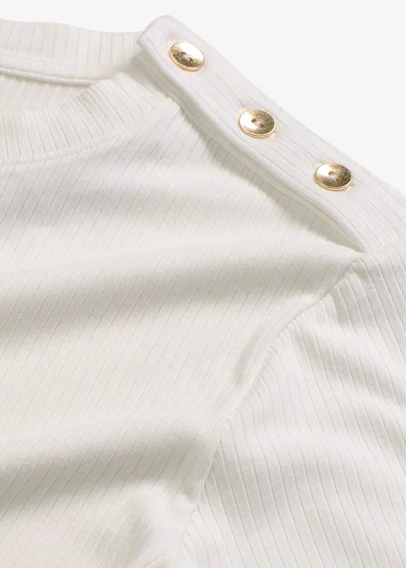 Geribd shirt van een zachte viscosemix, bonprix