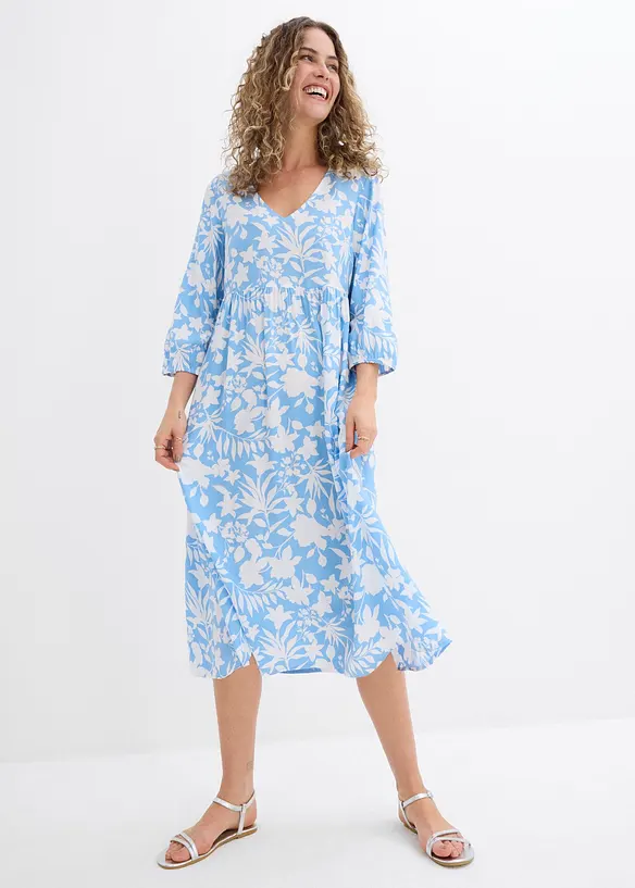 Midi jurk van soepele viscose, bonprix