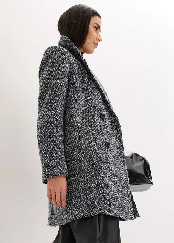Korte jas in wollen look, bonprix