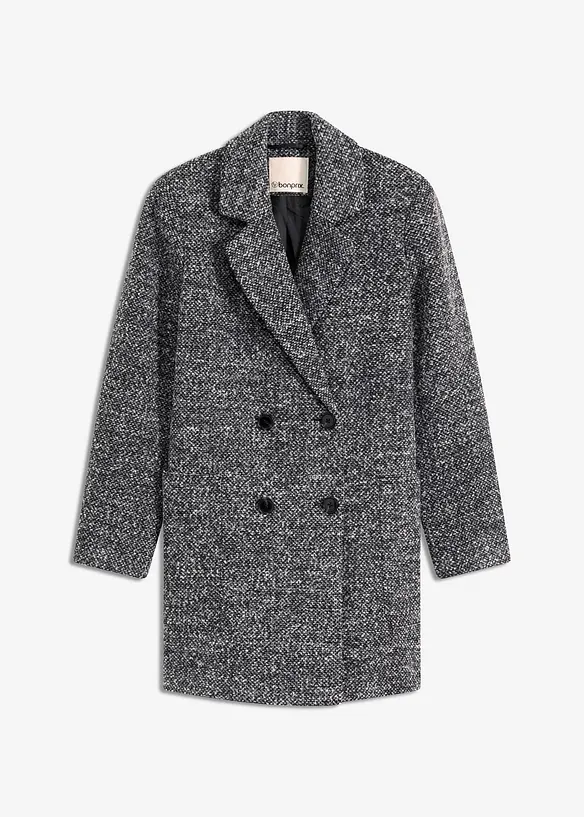 Korte jas in wollen look, bonprix