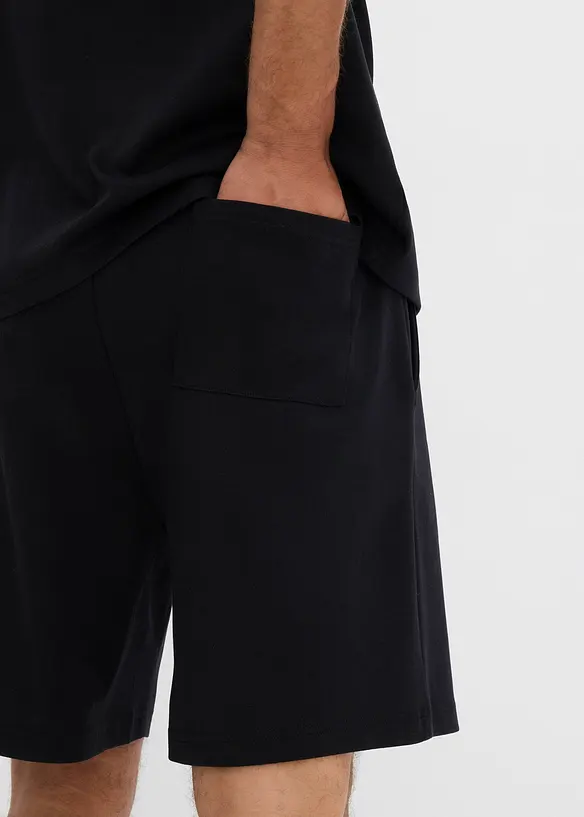 T-shirt en korte broek van zwaar biologisch katoen (2-dlg. set), bonprix