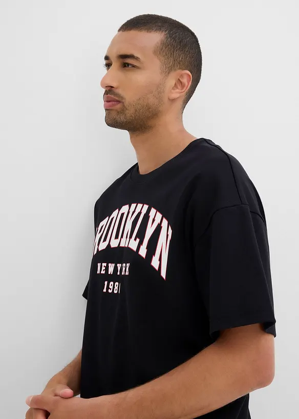 T-shirt en korte broek van zwaar biologisch katoen (2-dlg. set), bonprix