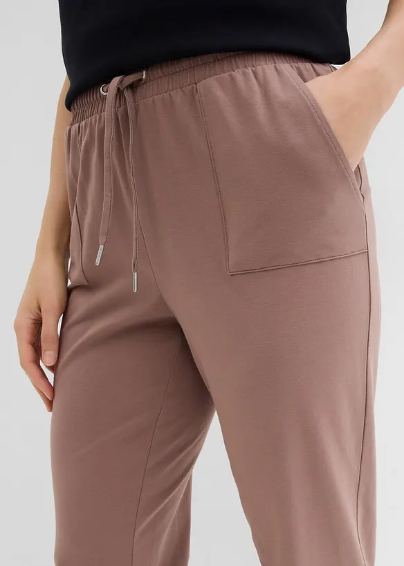 Comfortabele jersey broek met strikkoordjes, bonprix