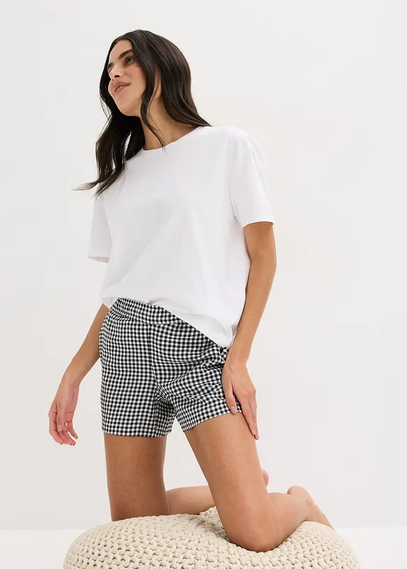 Oversized shortama met een geweven short, bonprix
