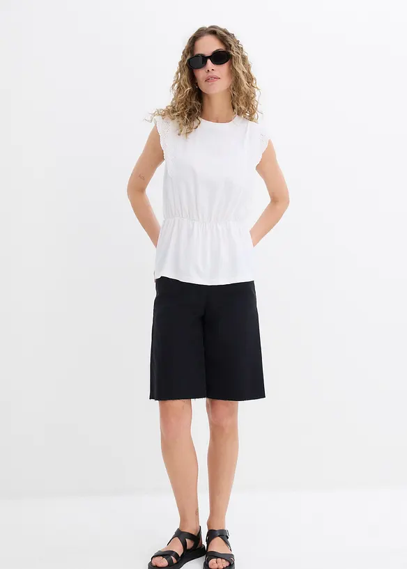 Shirt met broderie anglaise, bonprix