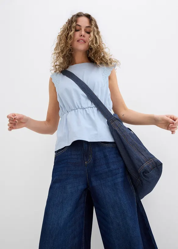 Shirt met broderie anglaise, bonprix