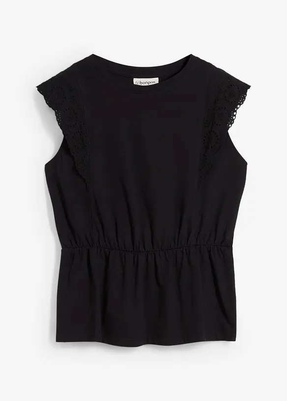 Shirt met broderie anglaise, bonprix