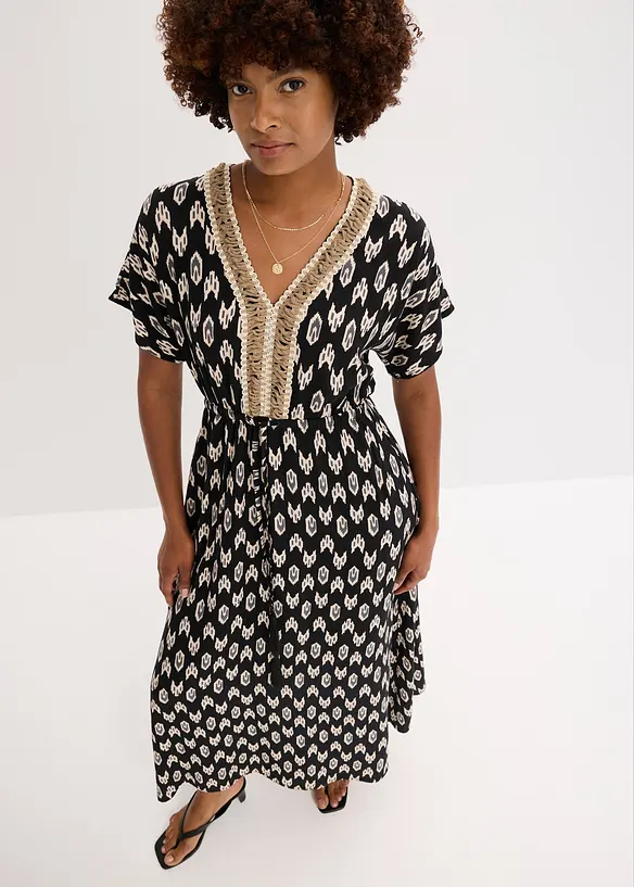 Maxi jurk van soepele viscose, bonprix