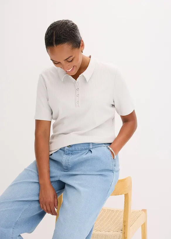 Poloshirt in een viscosemix, bonprix