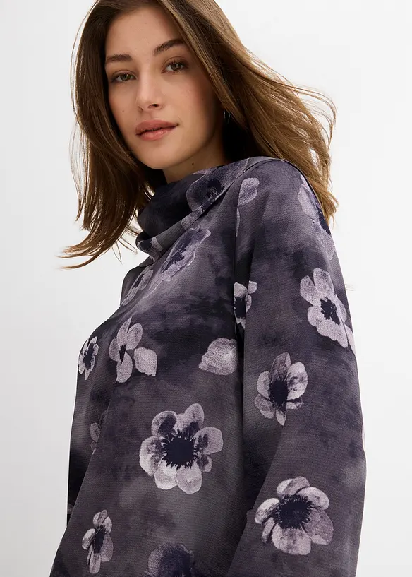 Blouse van gestructureerde crêpe, bonprix
