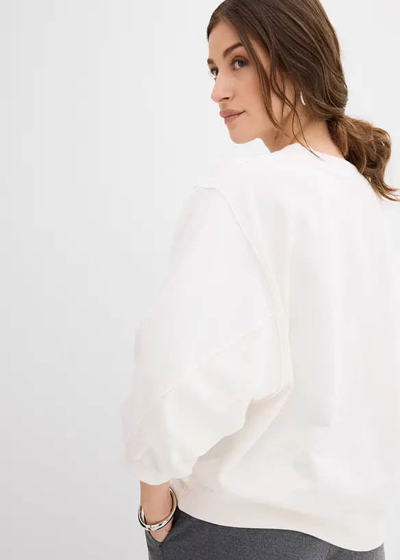 Oversized sweater van katoen, bonprix
