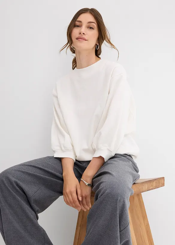 Oversized sweater van katoen, bonprix