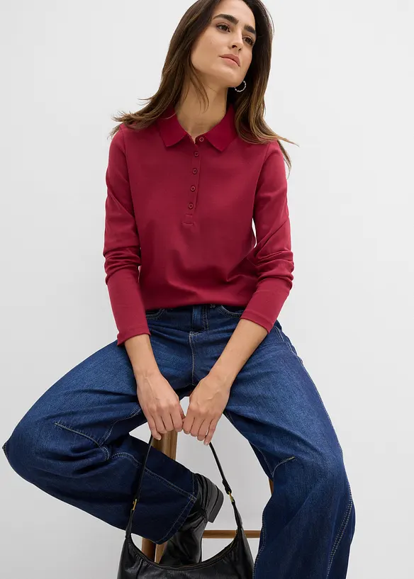 Poloshirt van zwaar biologisch katoen, bonprix
