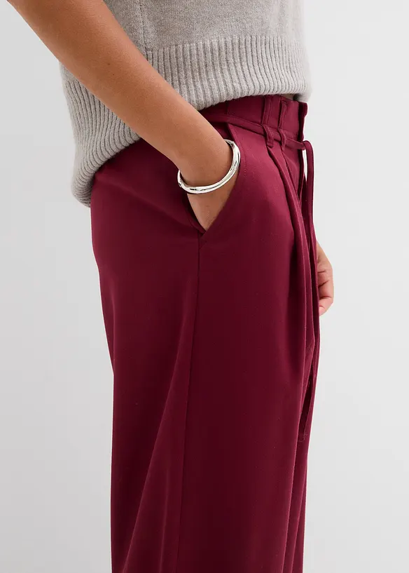 Bandplooibroek met ceintuur, bonprix