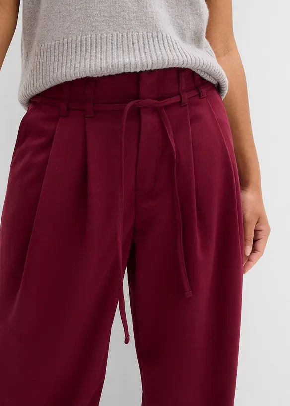 Bandplooibroek met ceintuur, bonprix