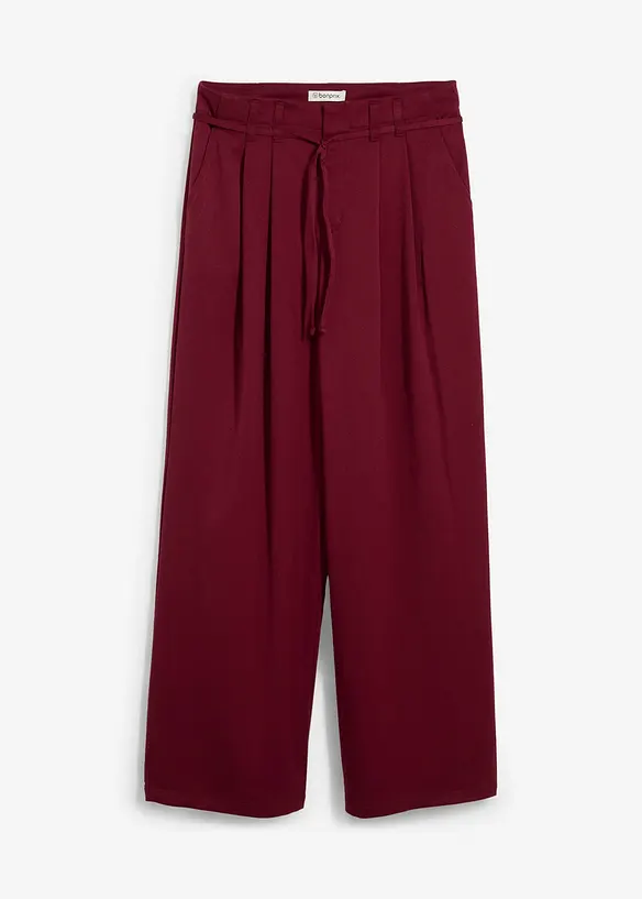 Bandplooibroek met ceintuur, bonprix