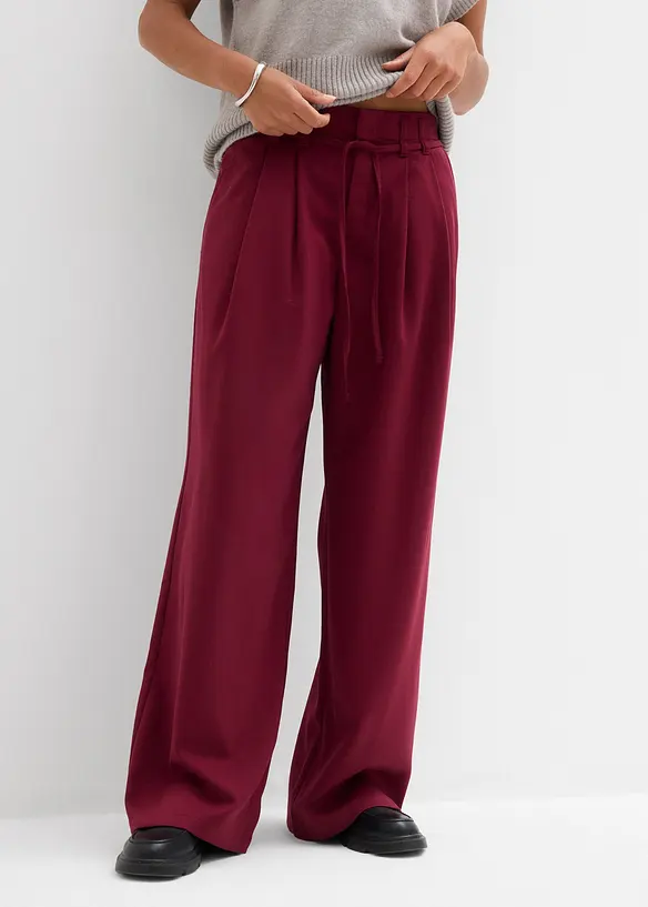 Bandplooibroek met ceintuur, bonprix