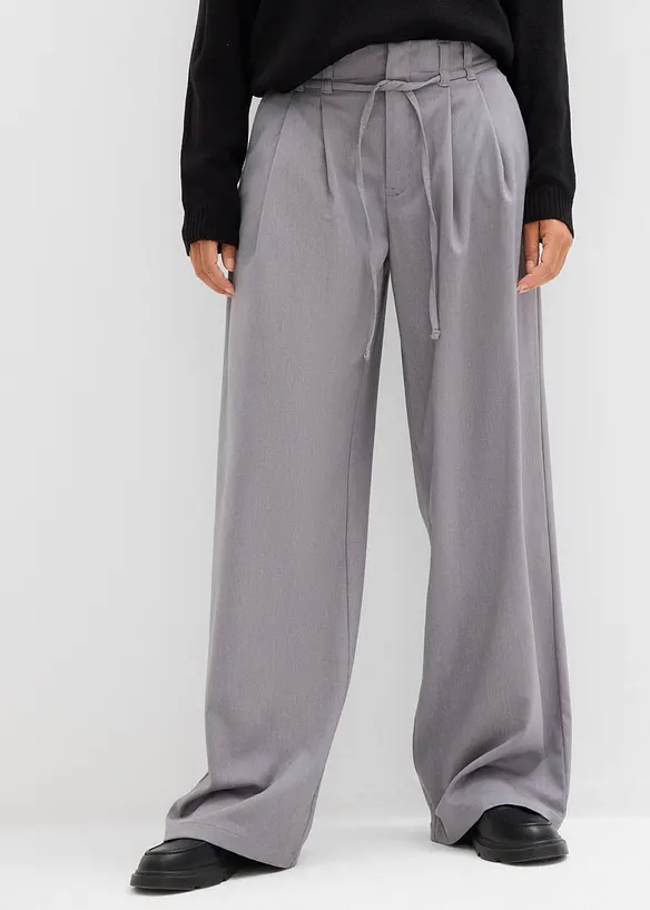 Bandplooibroek met ceintuur, bonprix