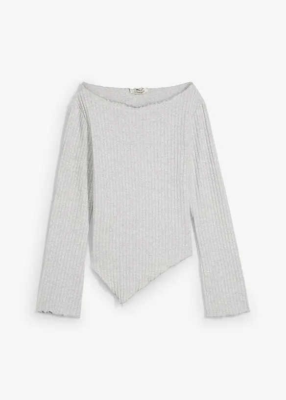 Geribd shirt in een zachte viscosemix, bonprix