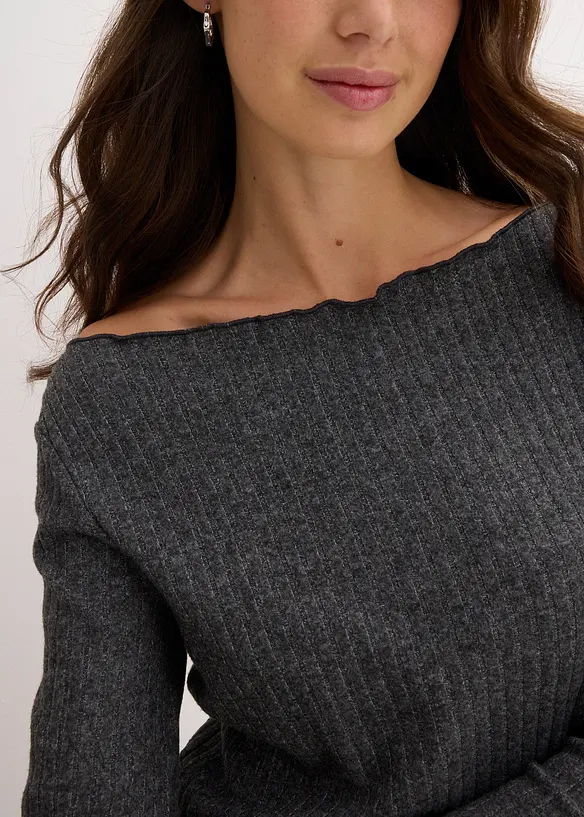 Geribd shirt in een zachte viscosemix, bonprix