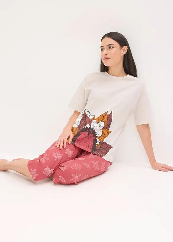 Capri pyjama van biologisch katoen, bonprix