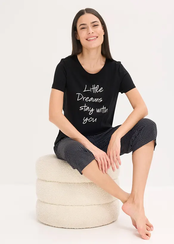 Capri pyjama van biologisch katoen, bonprix