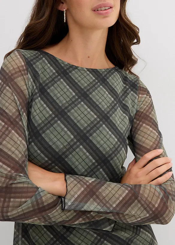 Mini jurk van fijn mesh, bonprix