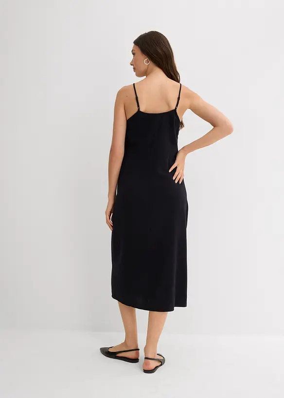 Flanellen jurk met bandjes van puur katoen, bonprix