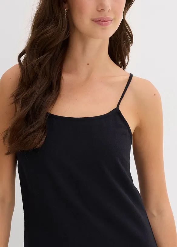 Flanellen jurk met bandjes van puur katoen, bonprix