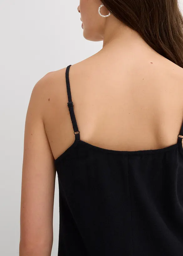 Flanellen jurk met bandjes van puur katoen, bonprix