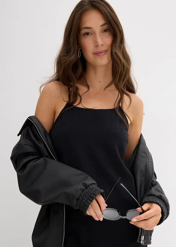 Flanellen jurk met bandjes van puur katoen, bonprix