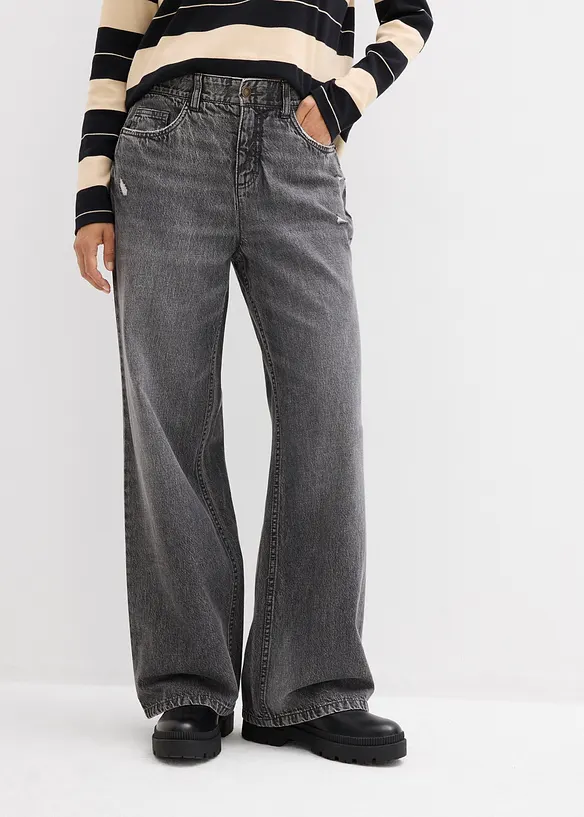 Baggy jeans, mid waist, bonprix