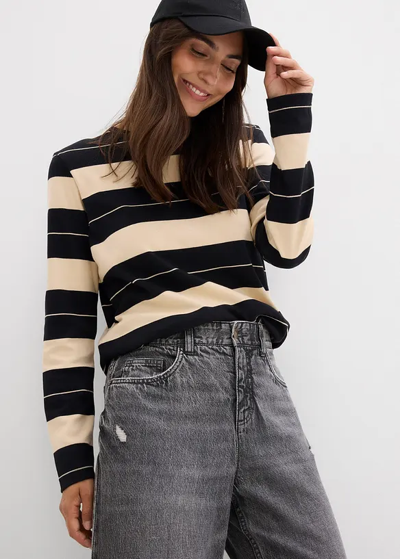 Baggy jeans, mid waist, bonprix